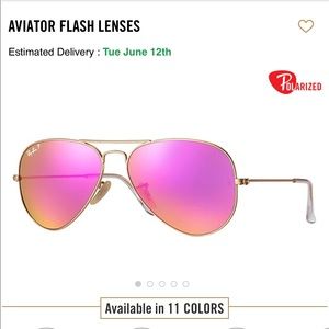 Polarized Aviator Flash Lenses Ray Ban